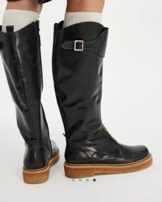 NIB FREE PEOPLE KELSI DAGGER CAPE EQUESTRIAN TALL LEATHER BOOTS 10 - Image 1 of 4