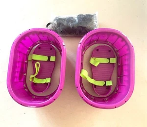 VINTAGE BIG TIME MOON SHOES ~ VG CONDITION ~ NEW BANDS ~ 100 LB. WEIGHT LIMIT - Picture 1 of 4