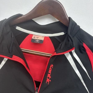 Santic Mens Cycling jacket Black Red sz Large - Picture 1 of 8
