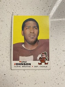 Carta Calcio Walter Johnson Cleveland Browns 1969 Topps #165 - Foto 1 di 2