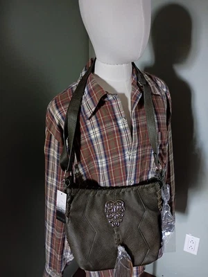 Bandolera Kensie Mujer Cuero Verde Oliva Bolsillos Internos  Foto 1 de 4