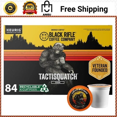 Black Rifle Coffee Tactisquatch Dark Roast 84ct Arabica K Cup Pods