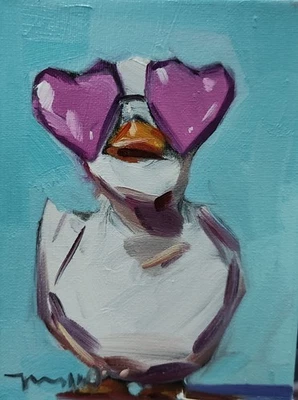 José Trujillo Bellas Artes IMPRESIÓN 16x20" Coleccionable Artista Pato Gafas de sol Obra de arte Foto 1 de 4