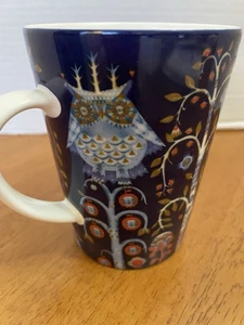 iittala Porcelain 13oz Coffee/Tea Mug Cobalt Blue Owls EUC - Picture 1 of 7