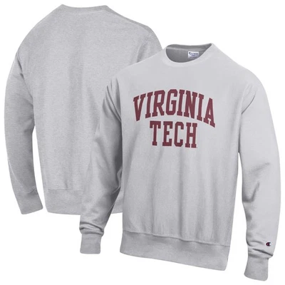 Men's Champion Gray Virginia Tech Hokies Reverse Weave Fleece Sweatshirt - Image 1 of 3