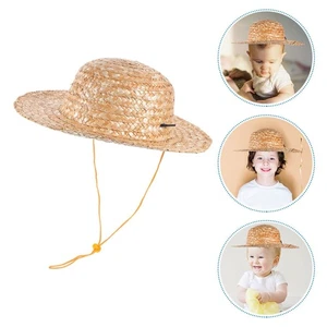 Children's Straw Hat Baby Small Hats for Wide Brim Sun Sunscreen Beach Play - Picture 1 of 12