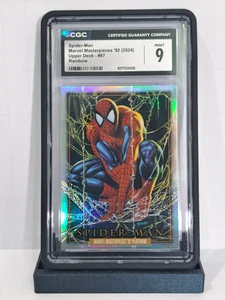 2024 Marvel Masterpieces '92 Platinum - Spider-Man #87 Rainbow - CGC 9 MINT - Picture 1 of 5