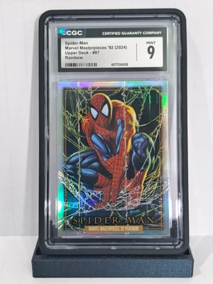 2024 Marvel Masterpieces '92 Platinum - Spider-Man #87 Rainbow - CGC 9 MINT - Image 1 of 4