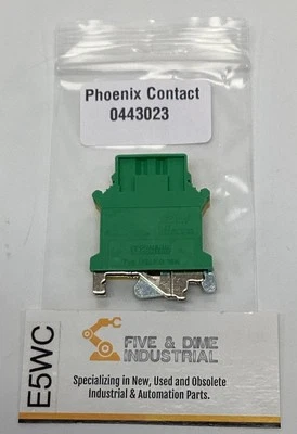 Phoenix Contact 0443023 Ground Terminal Block, DIN Mount, 4-22 AWG - Image 1 of 4