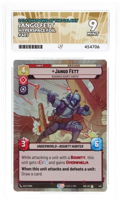 Star wars unlimited - Jango Fett  407 Hyperspace Foil - SHD - Ace Label Mint 9 - Image 1 of 2