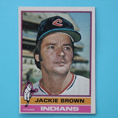 1976 Topps Baseball #301 Jackie Brown - Excellent to Near Mint Condition - Image 1 of 2