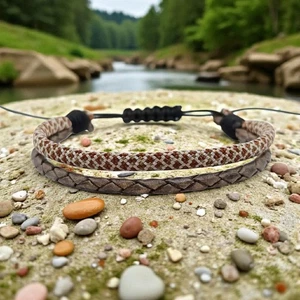 Lederarmband Herren Surferarmband & Paracord  Unisex, Größenverstellbar,Boho0315 - Bild 1 von 10