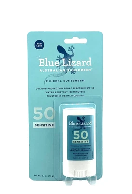 Blue Lizard Sensitive Mineral Sunscreen Stick  SPF 50+  - EXP 04/2028 - Image 1 of 4