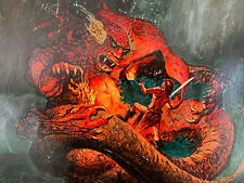 Originalzeichnung Mehmet Horror Gemälde John Sinclair Titelbild Bastei Fantasy