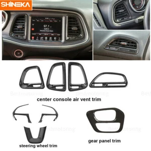 8x Interior Dashboard Cover Trim for Dodge Challenger 2015-2019 Carbon Fiber - Imagen 1 de 4