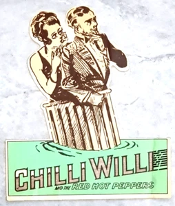 Chilli Willi & the Red Hot Peppers 1970's UK Band Original Promo Sticker Unused - Imagen 1 de 2
