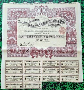Russie/Russia - Siège à Bruxelles - Top Déco Mines & Métallurgie du 26/02/1897 - Bild 1 von 2