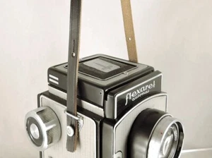 Cinturino in pelle per fotocamere accessori flexaret 6+2 fori - Foto 1 di 12
