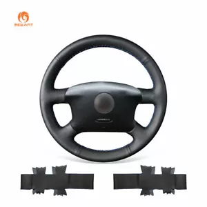 Cubierta de volante de coche de cuero sintético para VW Golf 4 Passat B5 Sharan Bora T4 variante - Imagen 1 de 9