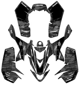 2007-2020 LTZ 90 APACHE Grey Senge Graphics Kit Compatible with Suzuki - Foto 1 di 7