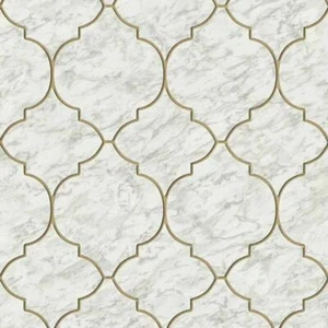 Papel pintado metálico Erismann Art Decoración azulejos de mármol brillo gráfico 6391-10 - Imagen 1 de 1