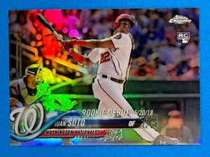 2018 Topps Chrome Update Rookie Debut Refractor #HMT98 Juan Soto RC #/250 - Picture 1 of 3