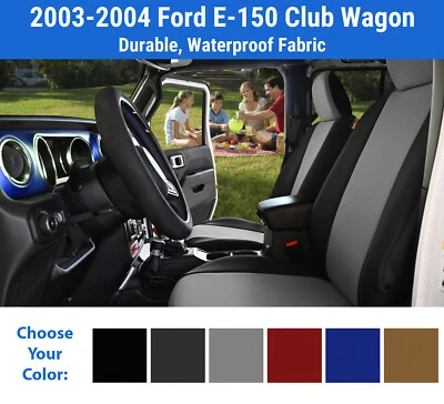 Fundas de asiento de neopreno genuinas para Ford E-150 Club Wagon 2003-2004 Foto 1 de 4