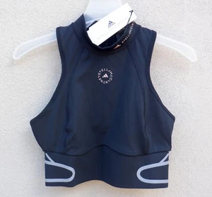 Adidas Stella McCartney Women's S Black Running Crop Top GU1619 $80 - Small - Picture 1 of 10