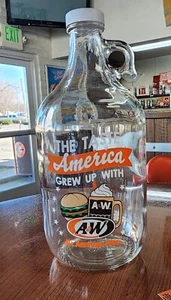 A & W Root Beer 2024 1/2 Gallon Glass Jug - Picture 1 of 1