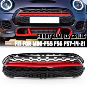 Front Bumper Grille w/ Red Trim GP Style For BMW MINI COOPER F55 F56 F57 14-21 - Picture 1 of 16