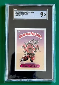SGC 9 Garbage Pail Kids SAVAGE STUART #33B UK MINI Fresh Grade Slab - Picture 1 of 2