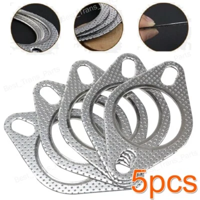 5Pcs 2.5" High Temp Exhaust Cylinder Head Gasket Flange Aluminum Auto Car 2 Bolt - Изображение 1 из 4