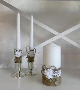 Unity Candle Set for Wedding - Wedding Unity Set for Reception and Ceremony -... - Picture 1 of 5