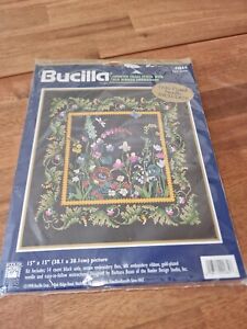 New Bucilla Counted Cross Stitch With Silk Ribbon Embroidery Kit Floral Splendor