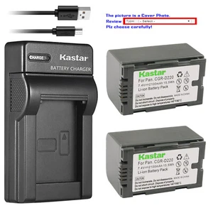Kastar Battery Slim USB Charger for Panasonic CGR-D16 PV-DV801 PV-DV851 PV-DV852 - Picture 1 of 11