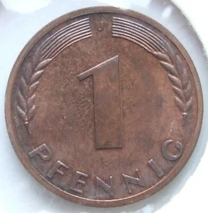 Coin Federal Republic of Germany 1 Pfennig 1968 J in Proof - Picture 1 of 2