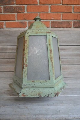 Lámpara de poste de luz de calle antigua globo de vidrio  Foto 1 de 4