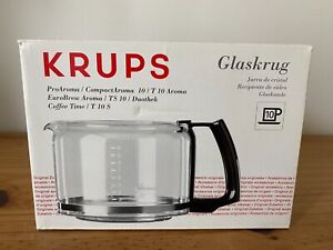 KRUPS Original Glaskrug T10 Replacement Coffee Pot New Box White Handle France