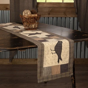 Table Runner Kettle Grove Crow & Star Primitive 13x72 Rect Kitchen VHC Brands - Picture 1 of 6