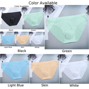 3D Punch Mens Briefs Ice Silk Seamless-Transparent Ultra-Thin Panties Underwear - Picture 1 of 26