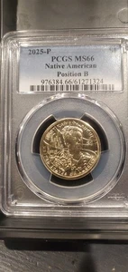 Beauty! 2025-P PCGS MS66 Native American Dollar Position B - Bild 1 von 2