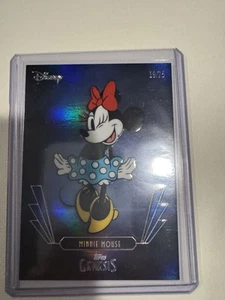 2025 Topps Genesis Disney Minnie Mouse Blue Foil #/75 - Picture 1 of 3