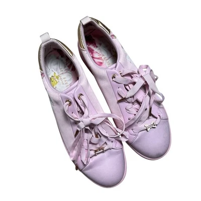 Ted Baker Jymini Tenis Entrenador Zapatos para Correr Visón Rosa Floral Satinado Talla 10.5 Foto 1 de 4