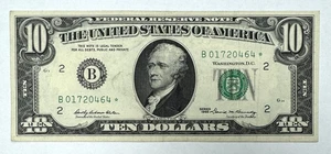 1969 $10 Federal Reserve Note - Star Note! - Picture 1 of 2