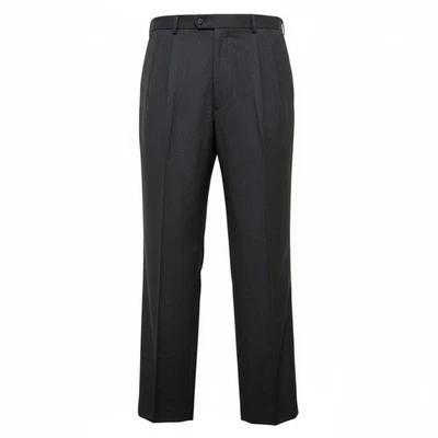 Alexander Lloyd Natural Hombre 46x30” Negro Poliéster/Rayón/Pantalón de Vestir con Puños 21 Foto 1 de 2