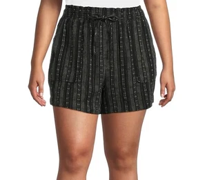 Time and Tru Women's Linen Blend Shorts with Smocked Waist Size XXXL (22) - Picture 1 of 14