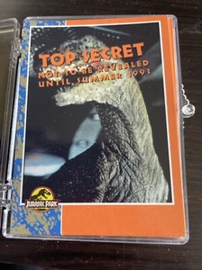 Jurassic Park Promo Card Top Secret Not to be Revealed Until Summer 1993 - Picture 1 of 2