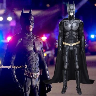 Batman Bruce Wayne Cosplay Costume Outfit The Dark Knight Halloween Adult Suit - Image 1 of 4