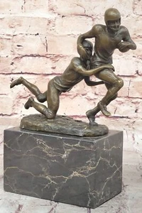 Trofeo de aparejo de jugador de fútbol tallado en bronce hecho en Europa escultura mármol regalo - Imagen 1 de 10