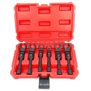 6-Piece Hexagonal Open-End Wrench Set, Oil Pipe Removal Socket Wrench 12mm-19mm - Picture 1 of 6